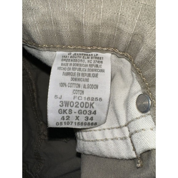 Mens wrangler riggs workwear pants Ripstop Carpenter 42x34 Khaki EUC - Picture 6 of 6